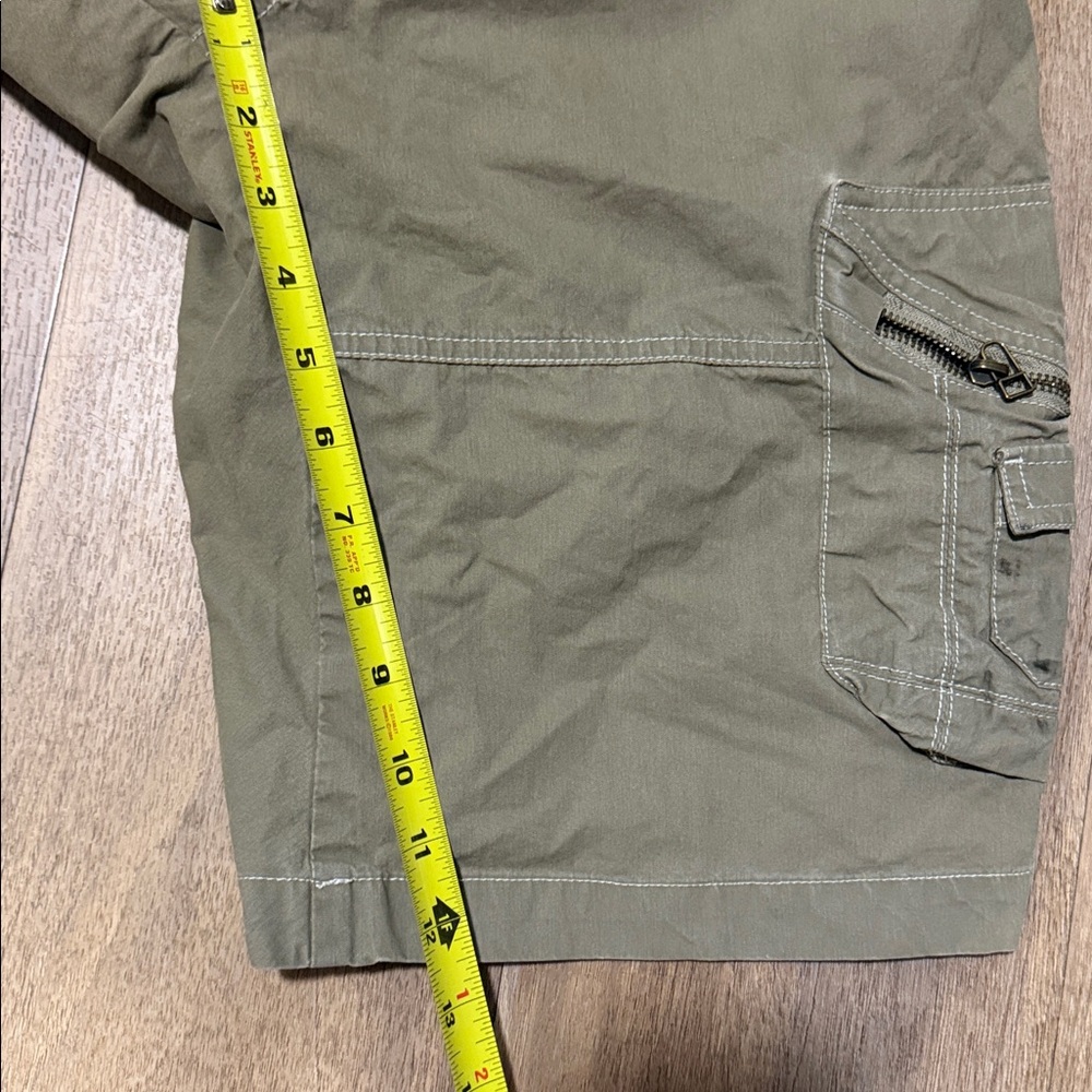 KÜHL Men's Khaki Cargo Shorts Cotton Nylon Flat Front Zipper Pockets Outdoor - Picture 3 of 7